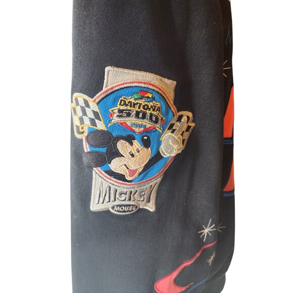 Disney Jeff Hamilton Jacket Mens Large Mickey Daytona NASCAR Embroidered Bomber - Picture 5 of 16